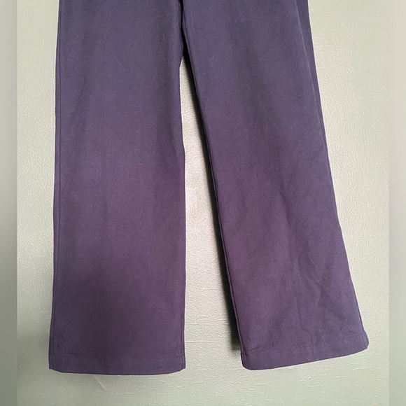 Amour Vert- high waisted wide leg pant 100% organic cotton navy blue sustainable - Picture 13 of 16